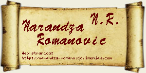 Narandža Romanović vizit kartica